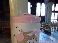 κουτί βαπτιστικών ρούχων με θέμα το cupcake