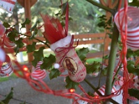 μπομπονιέρα βάπτισης, στολίδι χριστουγεννιάτικου δέντρου, υφασμάτινο γάντι
