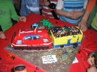 παιδική τούρτα τρένο της playmobil