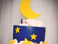 παιδική τούρτα με φεγγάρι και αστέρια