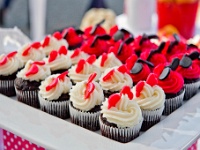 mini cupcakes Minnie mouse με βουτυρόκρεμα