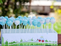 γλυκό βάπτισης cake pops με brownies και βανίλια  Alexandros Parotidis Photography