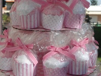 μπομπονιέρα βάπτισης,  cupcake πετσέτα